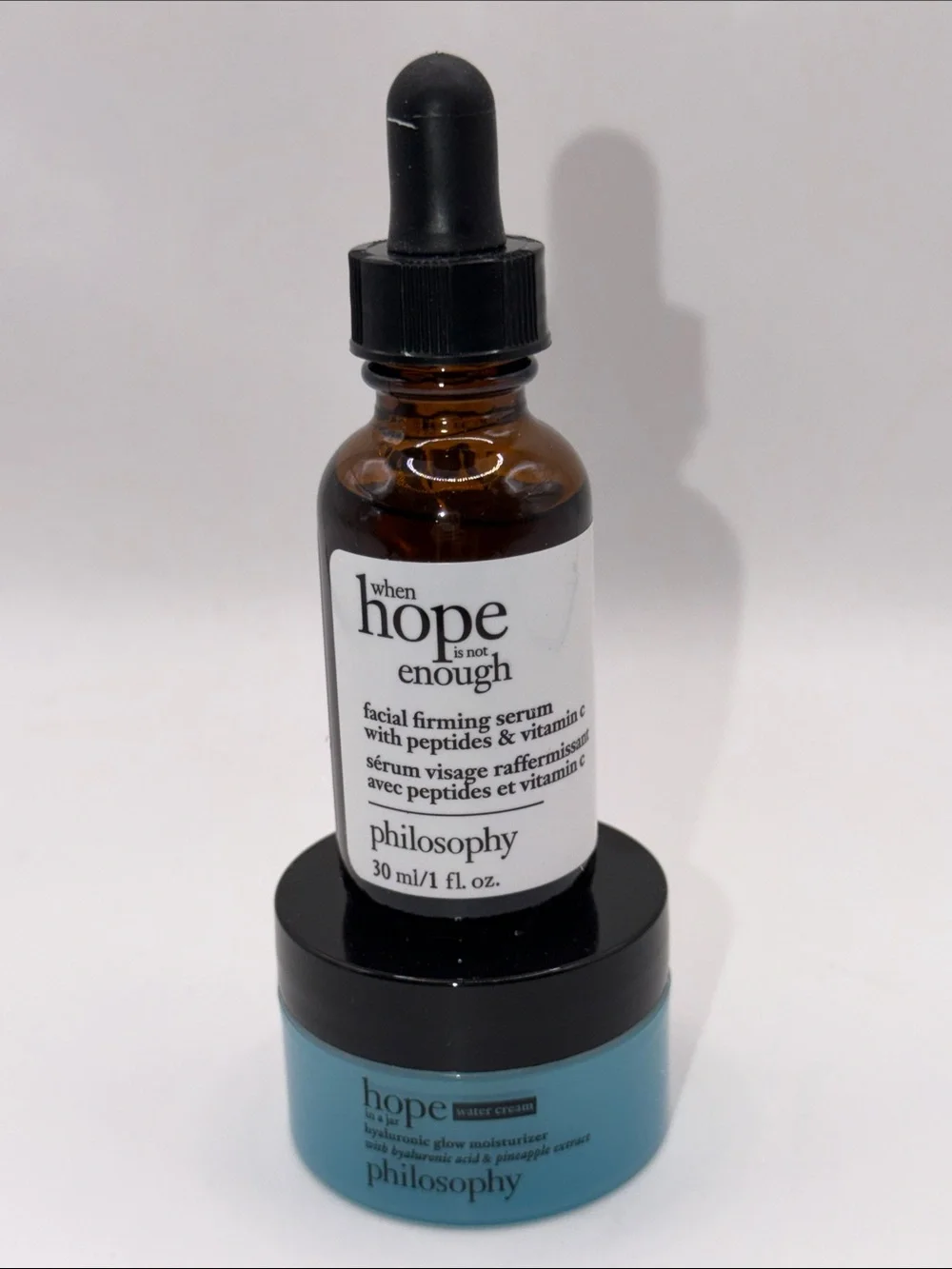 Philosophy WHEN HOPE IS NOT ENOUGH SERUM+HOPE IN A JAR WATER CREAM Bundle NIB’s!